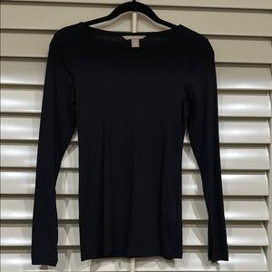 Women's Banana Republic Black Long T-Shirt Size S